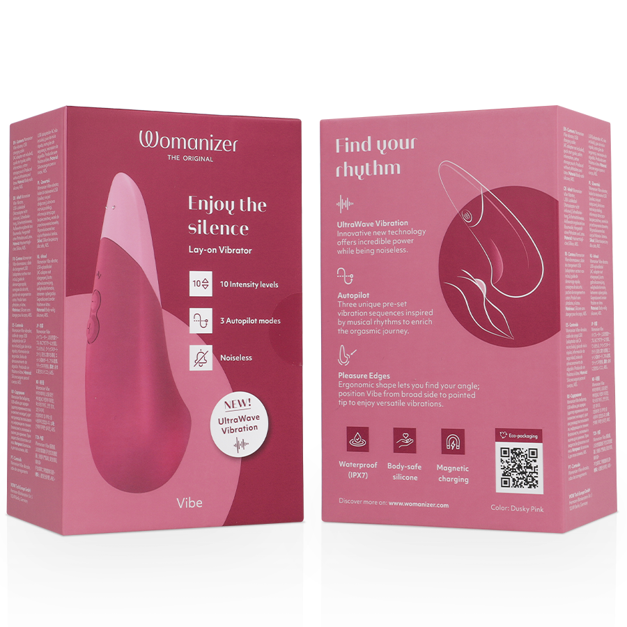 VIBE VIBRATORE LAY-ON SILENZIOSO ROSA SCURO 7