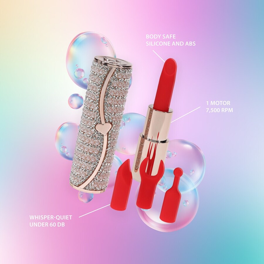 VIBRATORE CON 4 ACCESSORI CANDY LIPSTICK ROSA LOVELINE VIBRATORE CON 4 ACCESSORI CANDY LIPSTICK ROSA LOVELINE