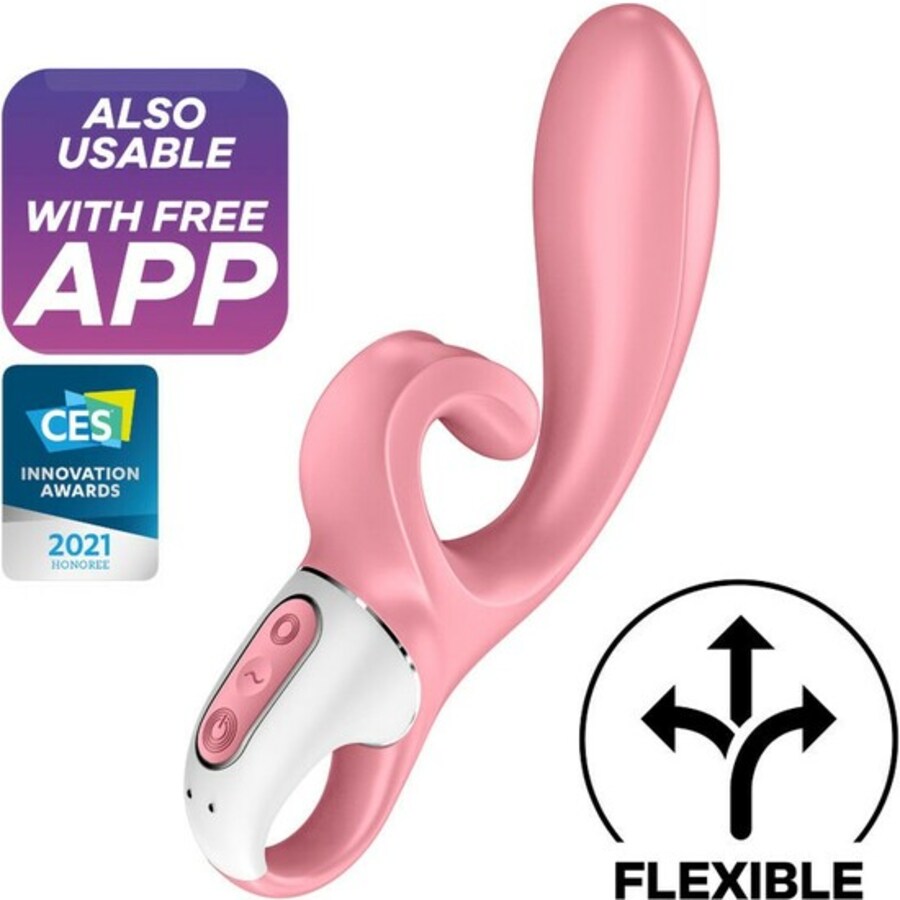 SATISFYER HUG ME VIBRATOR WITH APP PINK