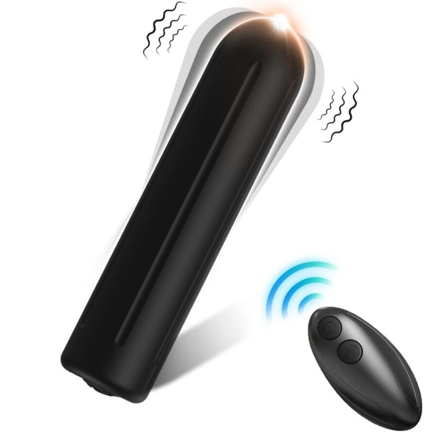 WARHEAD VIBRADOR BALA CONTROLE REMOTO PRETO 2 CM X 8.8 CM