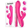 Stimulateur triple action : vibration, rotation et tapotement