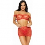 Leg avenue - top, minissaia e tanga - preto