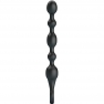 Vibrador anal de silicona recargable con cuentas