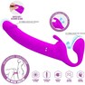 Vibrador sem arnês, 10 modos, carga USB, silicone