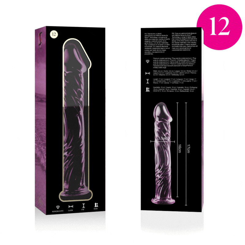 Dildo Cristal Borosilicato Plug anal de lujo, seguro y elegante