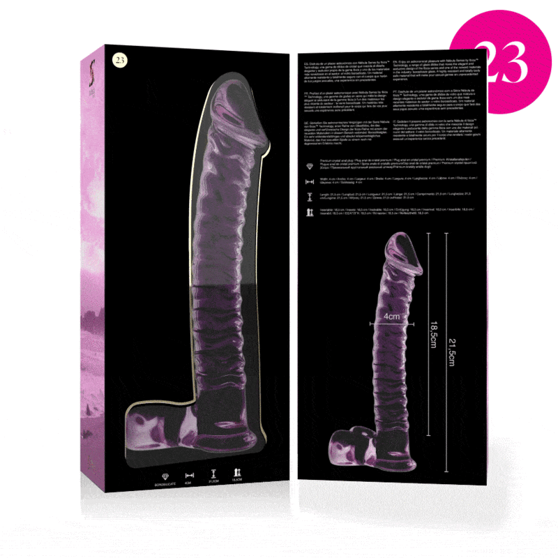 Dildo Cristal Borosilicato Plug anal de cristal elegante y seguro