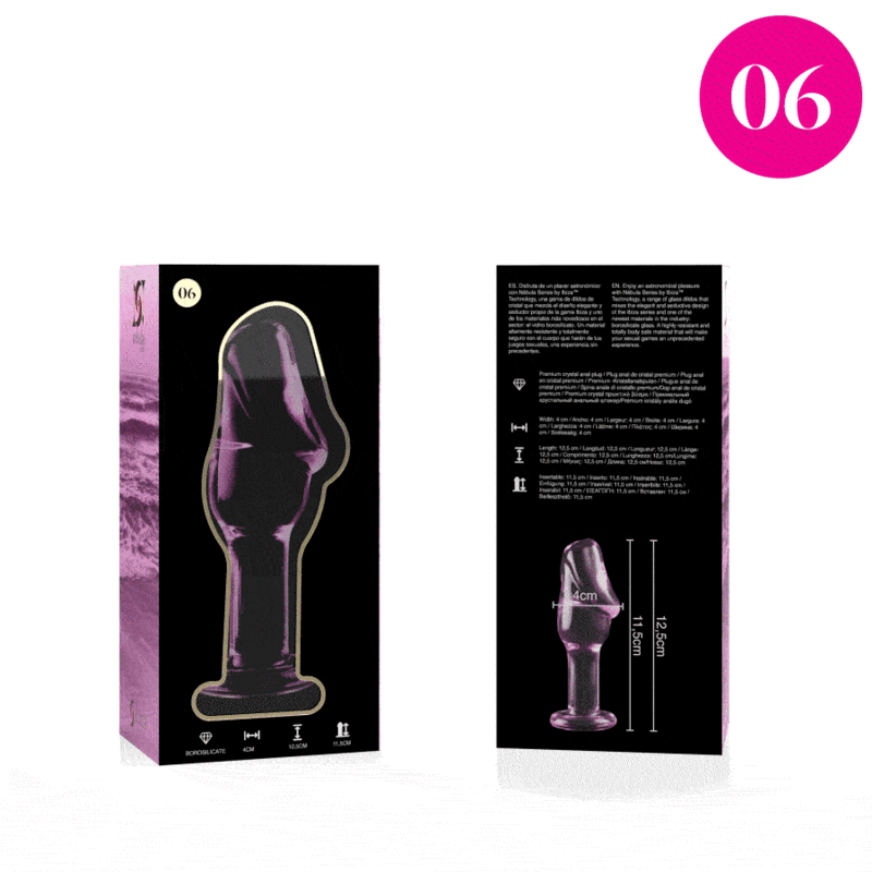 CRISTAL BOROSILICATO Plug anal de cristal borosilicato de alta calidad