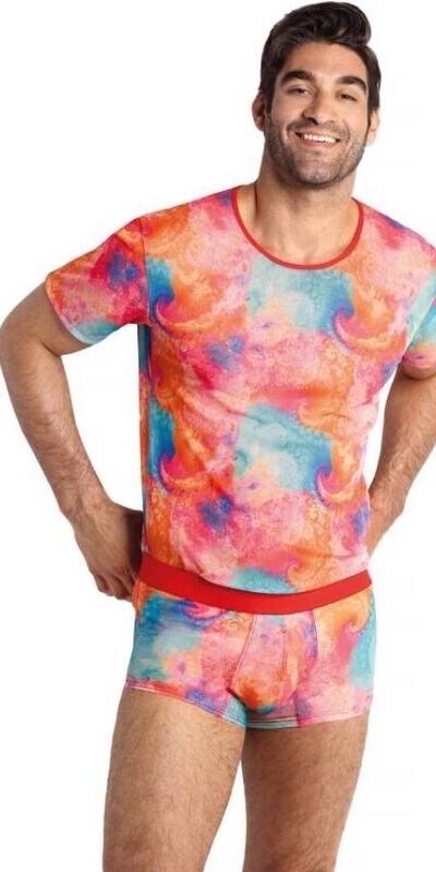 ANAIS MEN BANANE T-shirt en licra avec imprimé lingerie