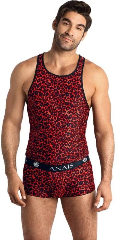 ANAIS MEN WILD T-shirt en lingerie rouge moulante et sensuelle