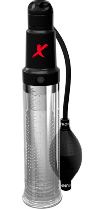 ANDOR Bomba manual com vibração para pénis até 16,5 cm
