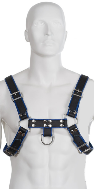 CHEST BULLDOG Arnés de cuero ajustable para prácticas bdsm