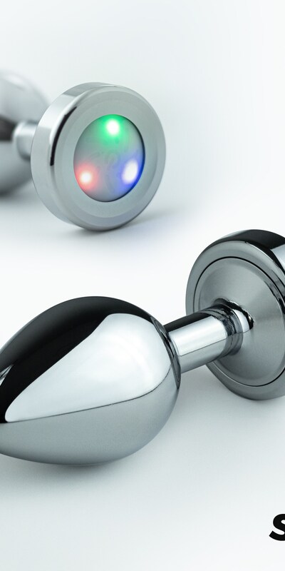 BOREALIS PLUG Plug anal de metal con luces led intercambiables