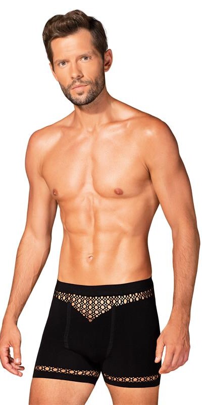 BOXERS M102 Boxers modernes en nylon et élasthanne noir