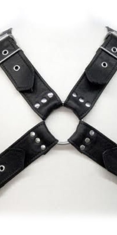 BUCKLES HARNESS Adjustable Leather Harness for BDSM Fun