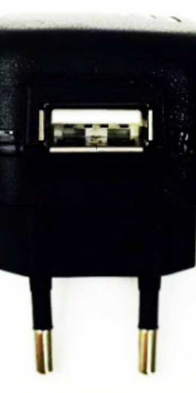 VARGADOR USB Carregador USB europeu preto