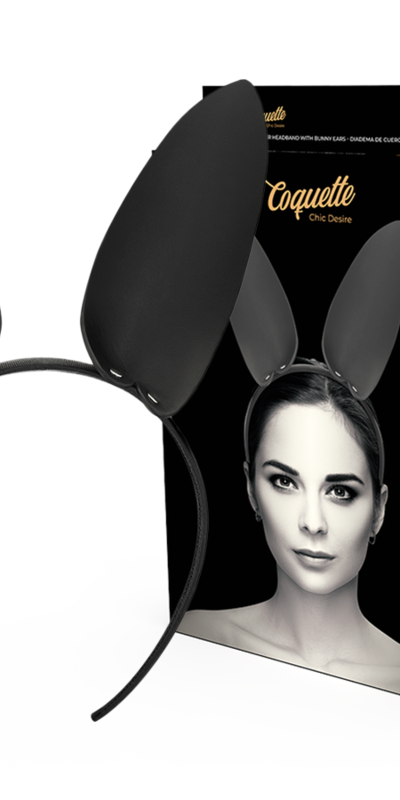 CROWNELLE BUNNY Diadème avec des oreilles de lapin en cuir