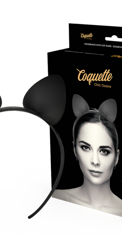 CROWNELLE CAT Diadema vegan com orelhas de gato, original e perfeita para completar a tua lingerie.
