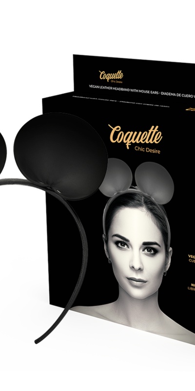 CROWNELLE MOUSE Diadème avec des oreilles de souris en cuir végan