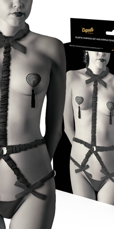 ARNÉS CHIC DESIRE Harnais avec sensation de corset et tétons couverts