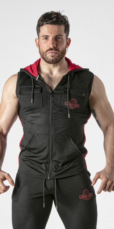 COLETE HOODY Camisola sem mangas, tecido respirável, fecho integral