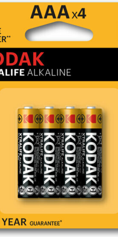 KODAK XTRALIFE ALKALINE AAA Alkaline Batteries, Compact, 1.5V, Reliable Durability