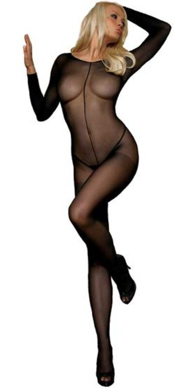 LEG AVENUE FASHION Bodystocking in rete opaca, nero, elastico e versatile