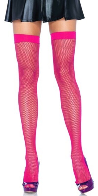 LEG AVENUE NEON Calze a rete rosa neon, perfette per farti notare