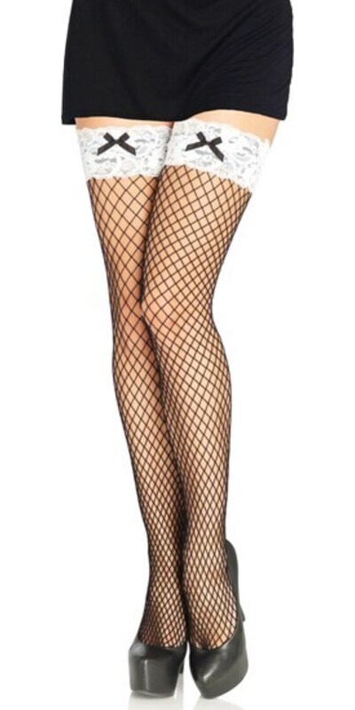 LEG AVENUE FRENCH Calze a rete stile cameriera, eleganti e seducenti