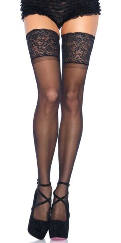 LEG AVENUE SILICONE Calze autoreggenti in pizzo: sensualità ed eleganza al top