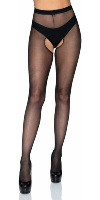 LEG AVENUE EXPOSED EXPOSED Cuecas de nylon com abertura na entreperna