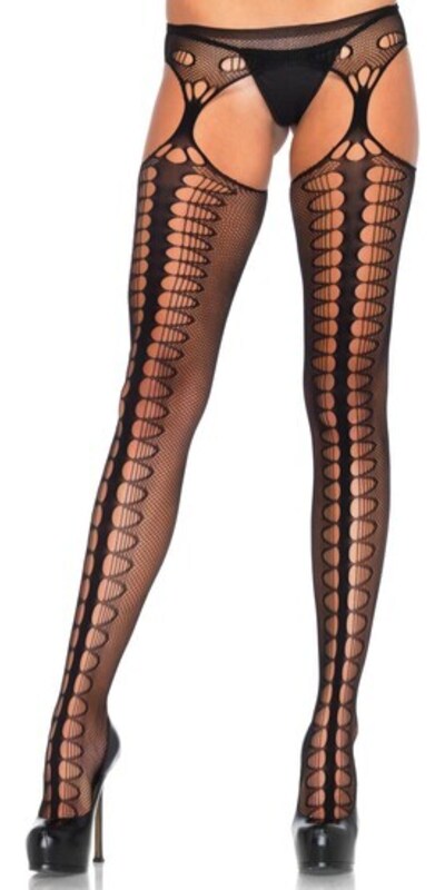 LEG AVENUE CRISSCROSS Calze a rete seducenti con un design raffinato e una vestibilità facile.