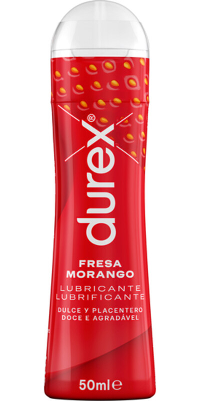 DUREX PLAY FRAGOLA Lubrificante commestibile ai gusti di ciliegia e fragola, a base d'acqua