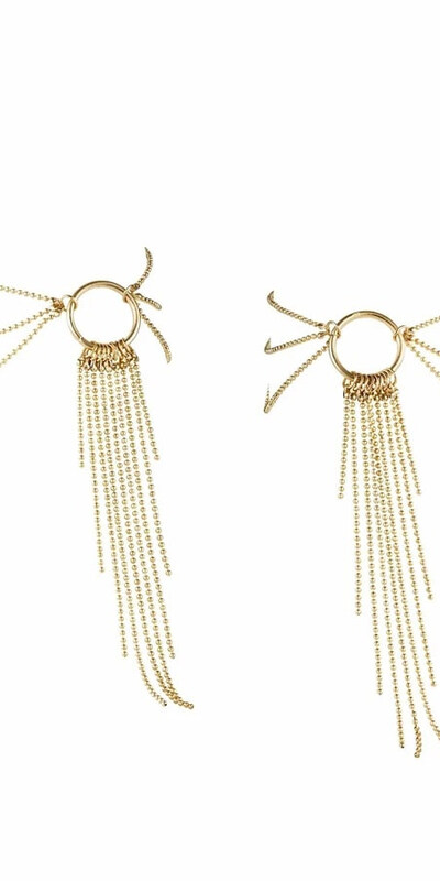 MAGNIFIQUE PÉS Correntes douradas ajustáveis para pés, elegantes e sensuais