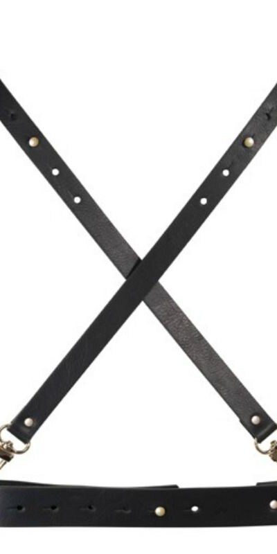 MAZE HARNAIS X NOIR Harnais de bondage bdsm, ajustable, en cuir vegan