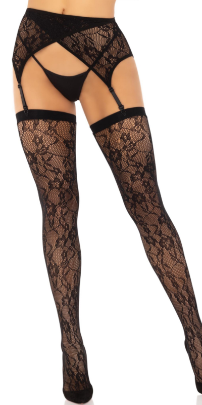 CALZE PIZZO & Calze eleganti e sensuali con reggicalze incrociato