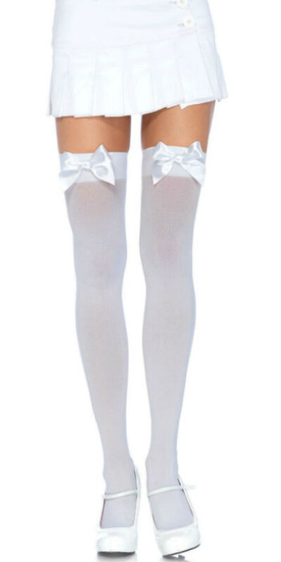 CALZE DI NYLON Calze in nylon con fiocco, eleganti, taglia unica, seducenti