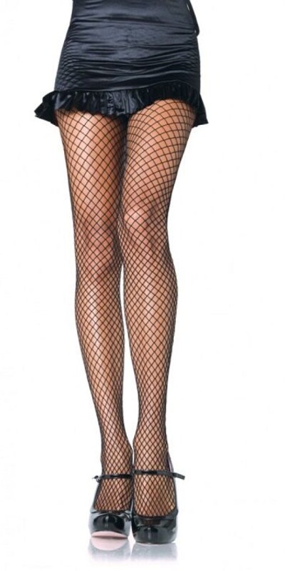 MUTANDINE NAUGHTY Collant a rete nere, stile industriale, regolabili, in nylon