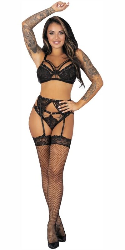 POJZON LC 90670 Conjunto de lingerie elegante e sensual para mulheres