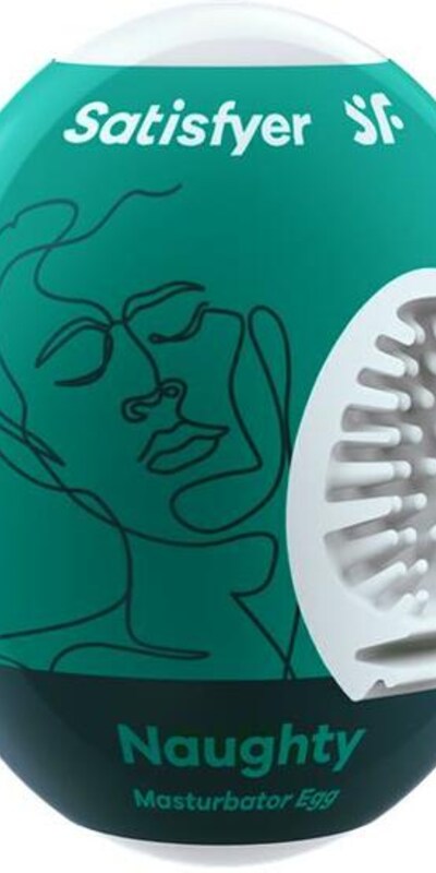 SATISFYER EGG SINGLE FIERCE Masturbatore in silicone con scanalature, per un piacere unico