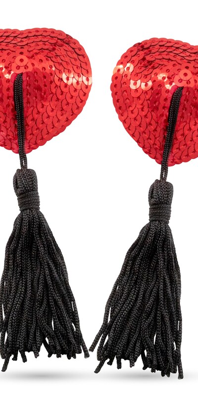 BETTIE BOOBS Pétales cache-tétons avec pompons, adhésifs, réutilisables et ultra sensuels
