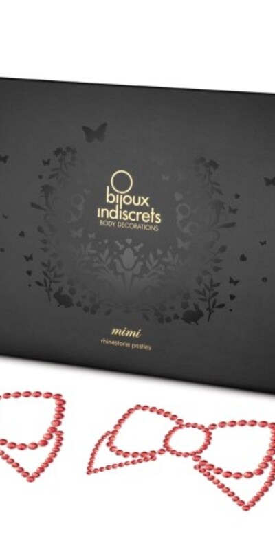 BIJOUX MIMI Couvre-tétons brillants en forme de noeud