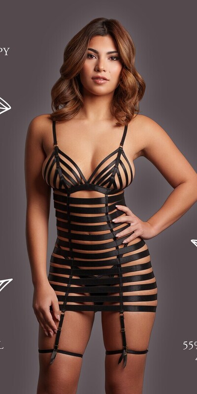 LOLA STRAPPY LE DÉSIR Vestito lingerie con spalline aperte