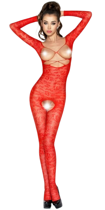 RONDELLE Body de rede sensual, design espetacular. Preto.