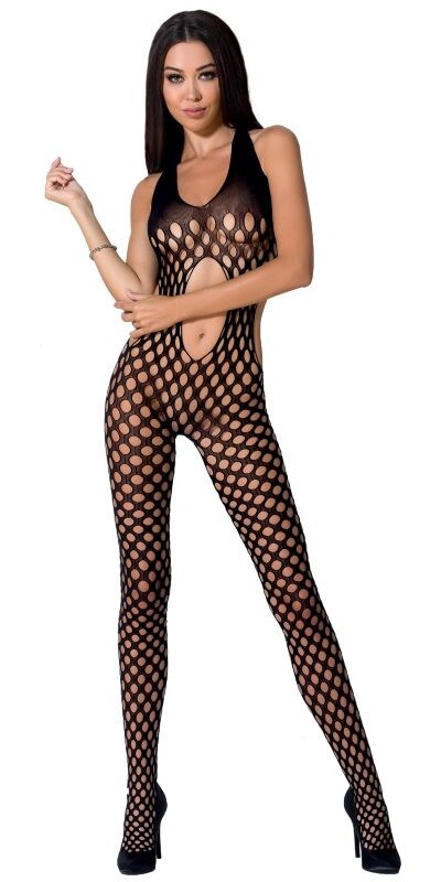 PASSION - WOMAN BS065 Body sensuale in pizzo e trasparenze di colore nero