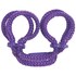 Purple silk ankle cuffs that are both comfy and secure