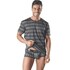 Camiseta a quadri grigi, alta qualità, vestibilità perfetta