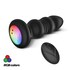 Dildo avec télécommande, 9 modes de vibrations et lumière RGB rechargeable