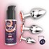 Set de entrenamiento 3 joyas anales de metal con lubricante