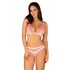 Lingerie rosa pastel, rendas florais elegantes, ajuste perfeito