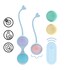 Kit kegel vibratorio: 5 pesos, mando, fundas, mejora pélvica
